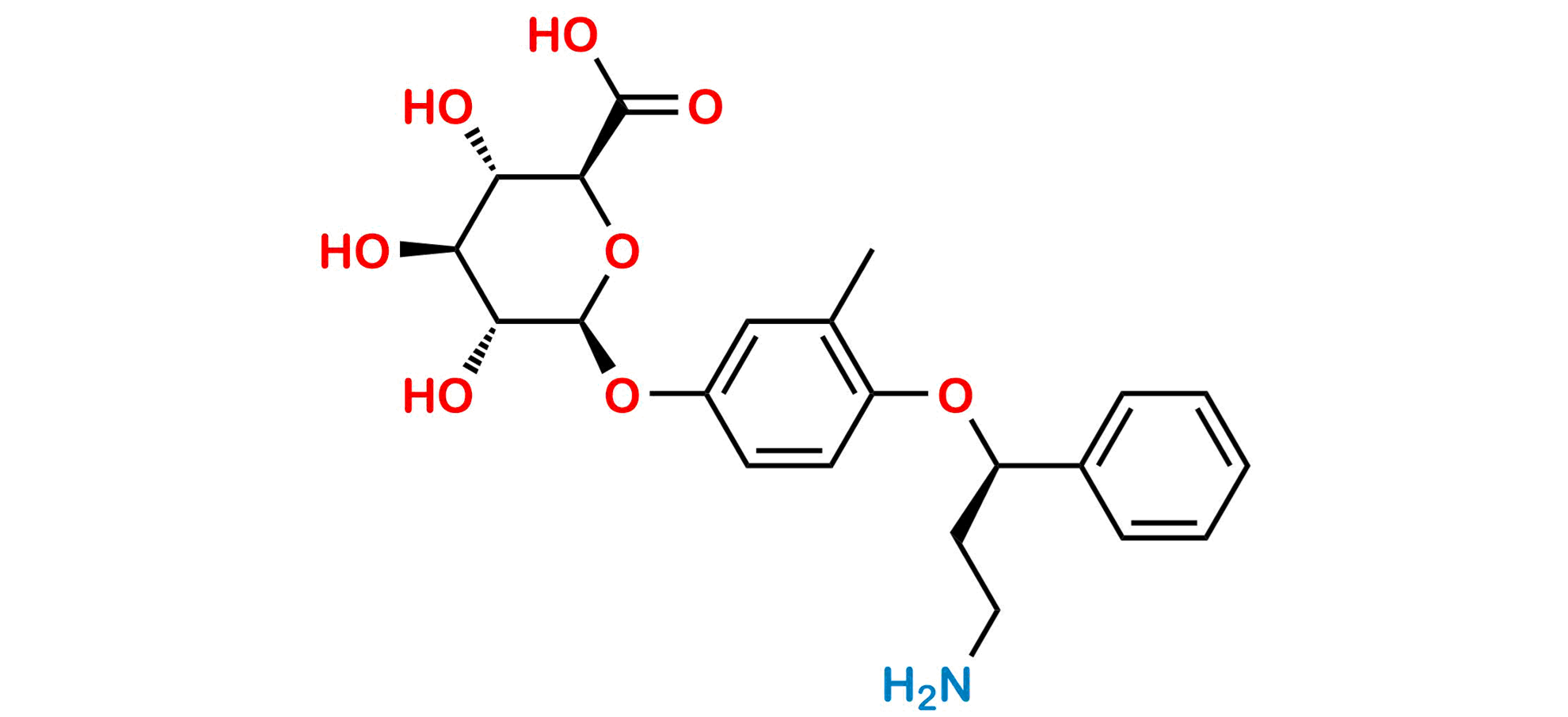 N-Desmethyl-4-Hydroxyatomoxetine-O glucuronide